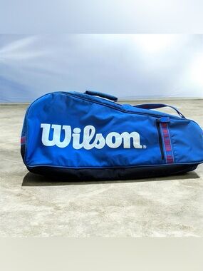 Wilson US Open Tennis Bag Rocket Blue Black Tenniscore Vintage 90s Y2K Sport